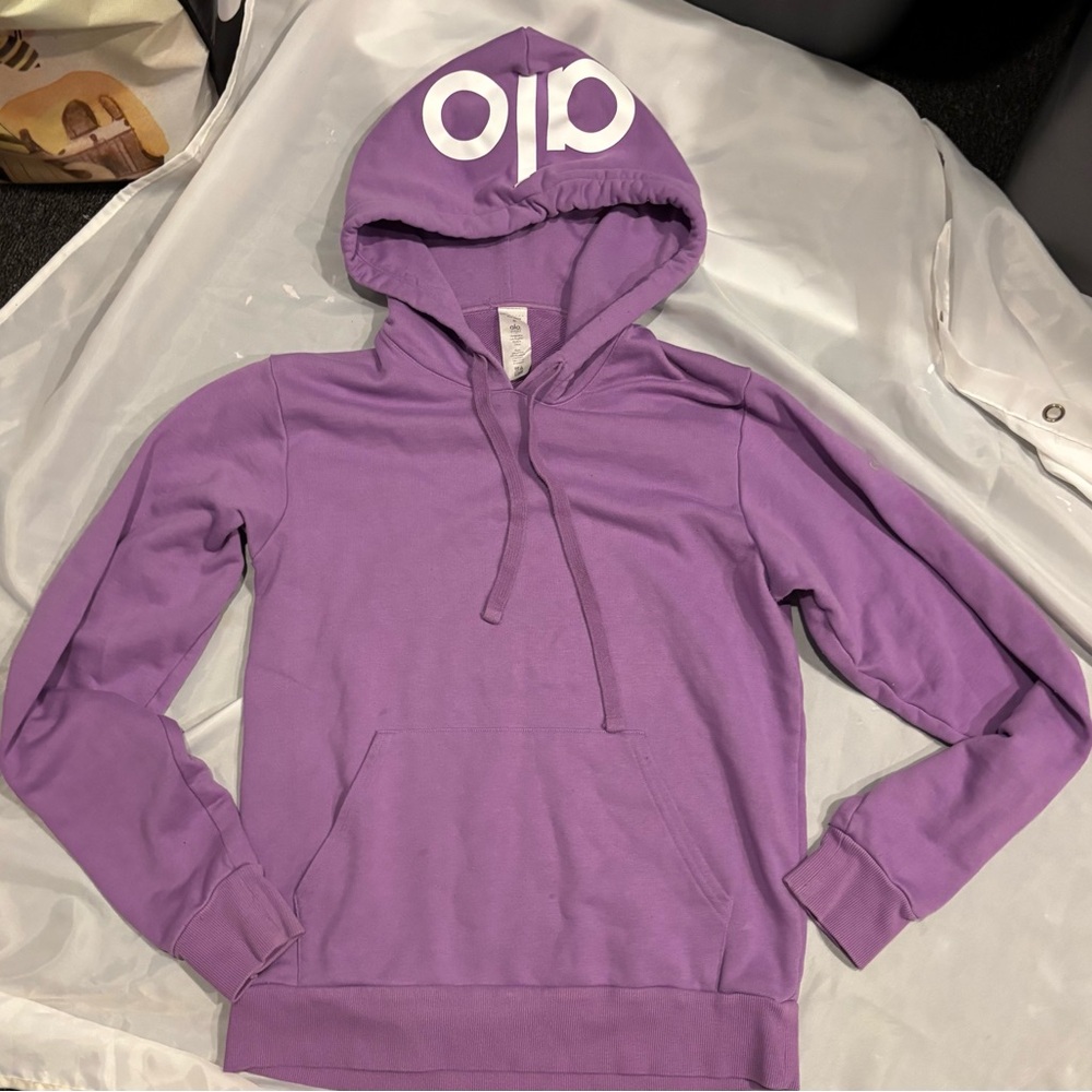 ALO Yoga Purple Hooded Pullover Sweatshirt